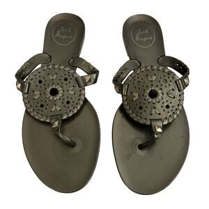 Jack Rogers Brown Georgica Jelly Slide Flip Flop Sandals Womens 7